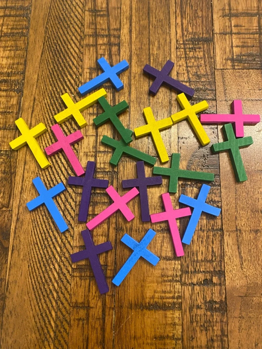 Colorful Wooden Cross Set -20 pcs